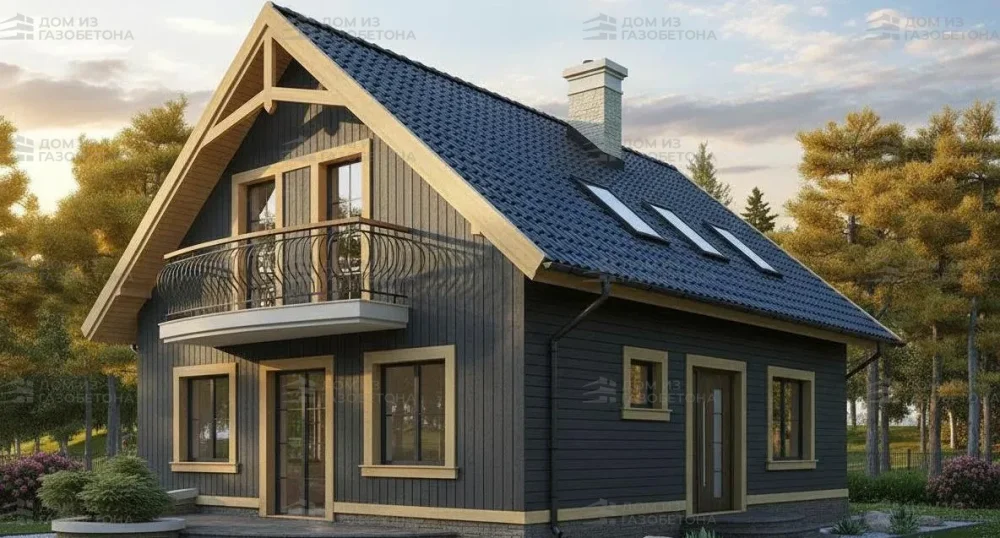 Проект Двухэтажный дом 9 на 11, 120 м2