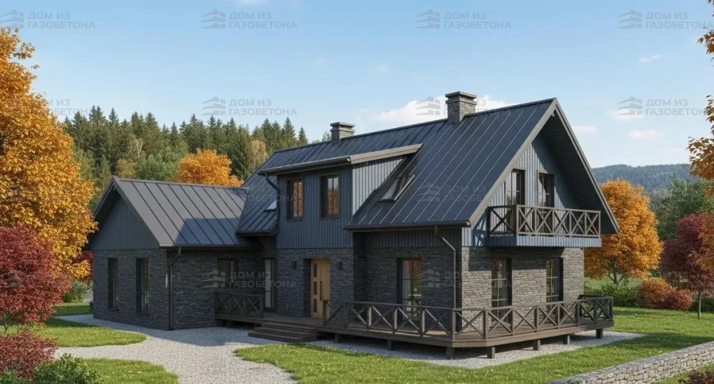 Проект Двухэтажный дом 10 на 17, 166 м2