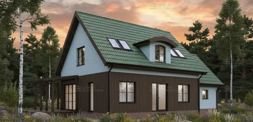 Проект Двухэтажный дом 16 на 9, 131 м2