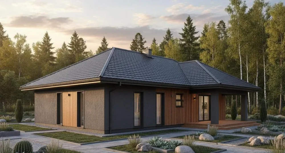 Проект Одноэтажный дом 19 на 16, 163 м2