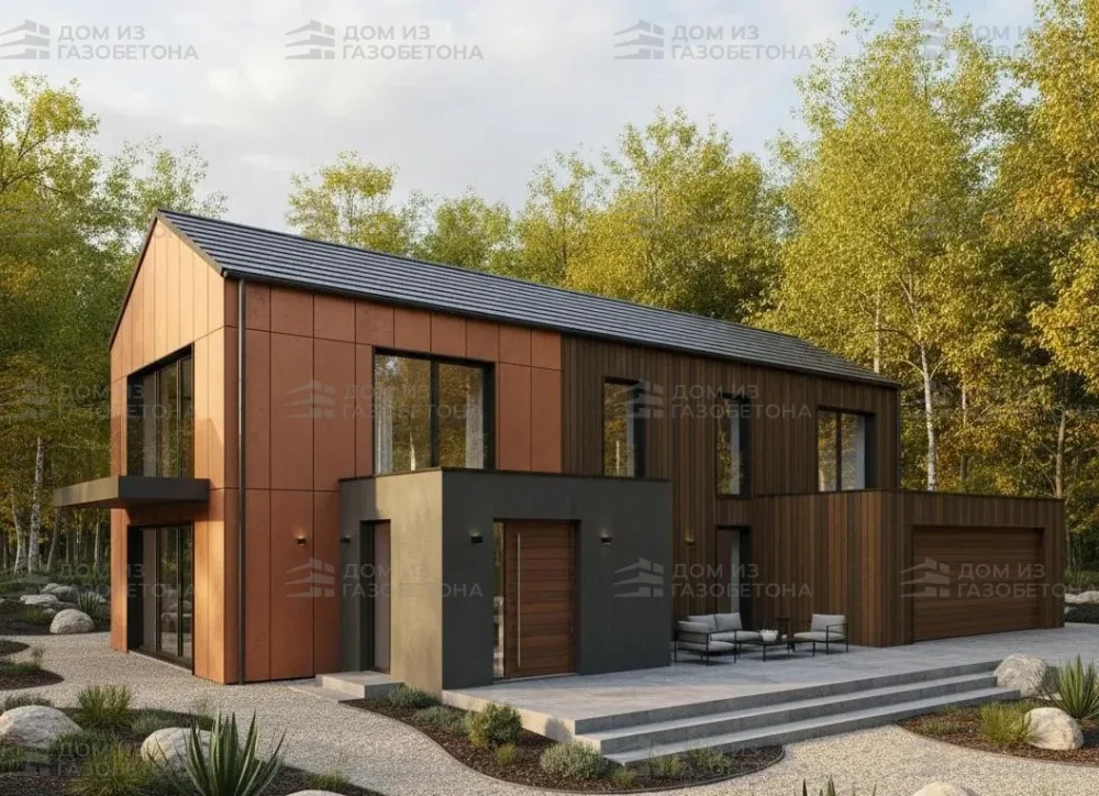 Проект Двухэтажный дом 14 на 12, 160 м2