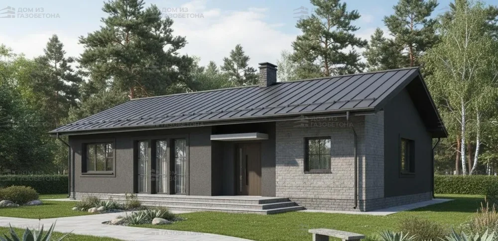 Проект Одноэтажный дом 14 на 11, 108 м2