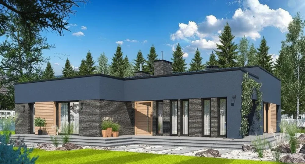 Проект Одноэтажный дом 16 на 19, 172 м2