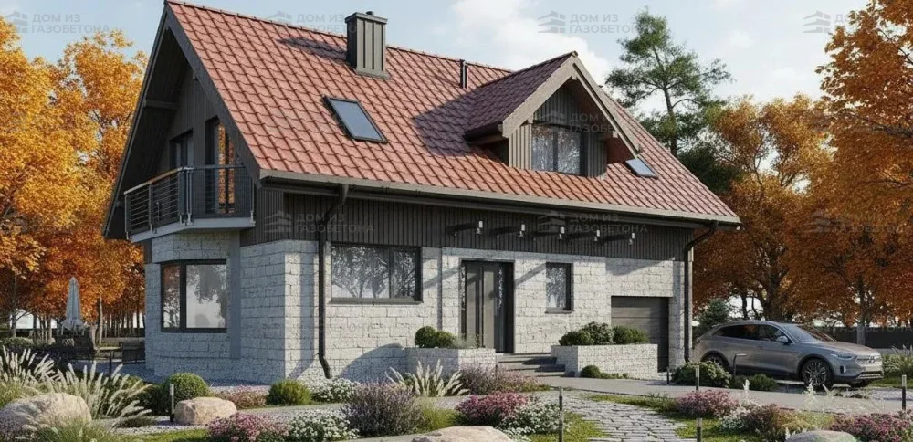 Проект Двухэтажный дом 13 на 9, 160 м2