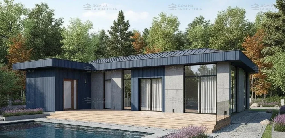 Проект Одноэтажный дом 13 на 25, 221 м2