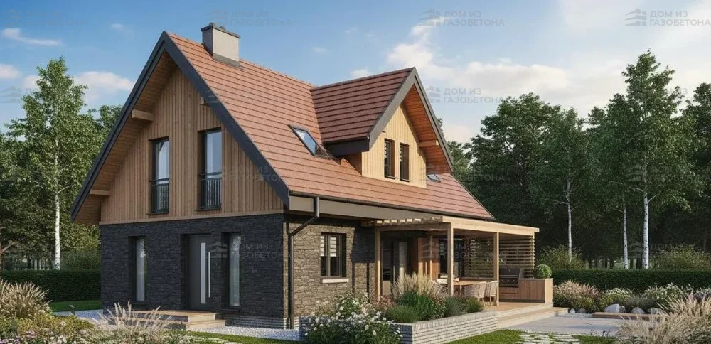 Проект Двухэтажный дом 11 на 8, 111 м2