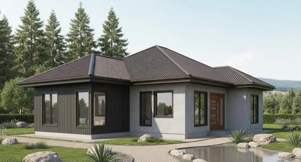 Проект Одноэтажный дом 12 на 12, 83 м2