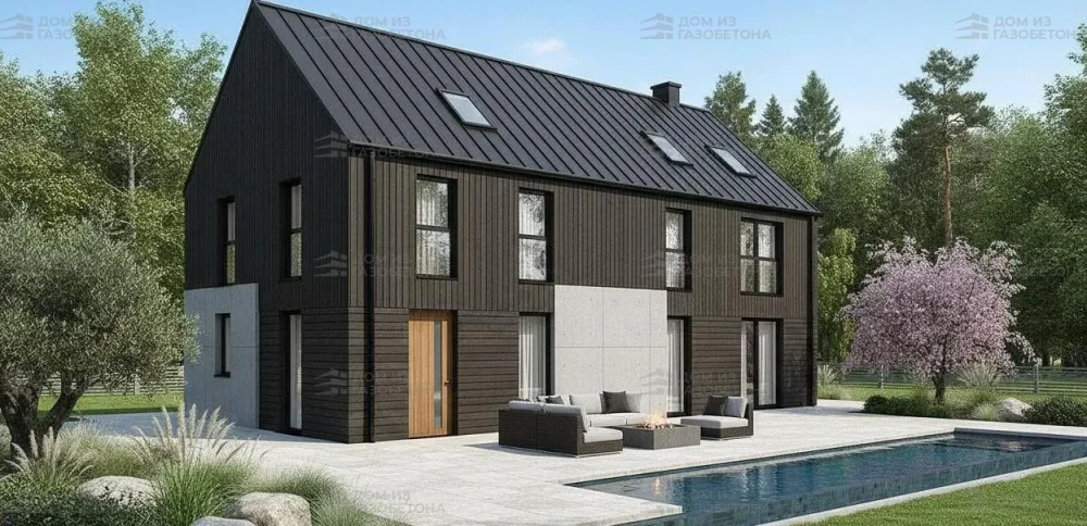 Проект Двухэтажный дом 21 на 10, 205 м2