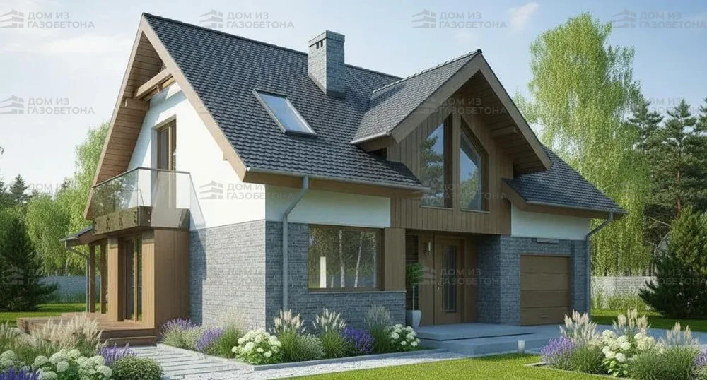 Проект Двухэтажный дом 12 на 11, 140 м2